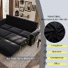 TIRAMISUBEST 3-in-1 Pull Out King Size Sofa Bed, Velvet Convertible Sleeper Sofa with Nailhead Trim & Rolled Arms - 4 of 4