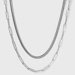 SUGARFIX by BaubleBar Metallic Necklace Set - Silver