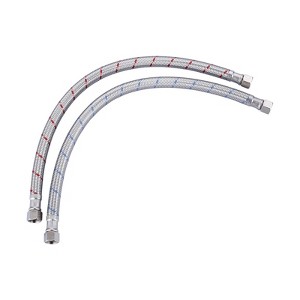 WOWOW 3/8 in. Compression x 3/8 in. Compression x 12 in. Braided Stainless Steel Faucet Connector - 1 of 4