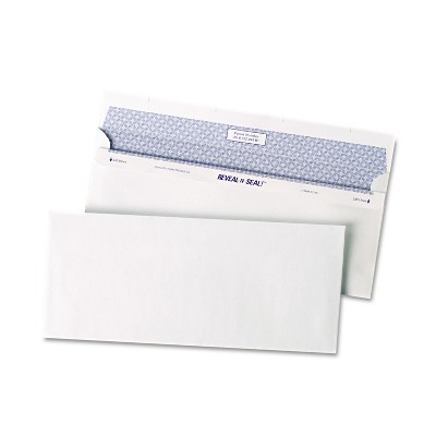 Quality Park Reveal N Seal Business Envelope #10 4 1/8 x 9 1/2 White 500/Box 67218