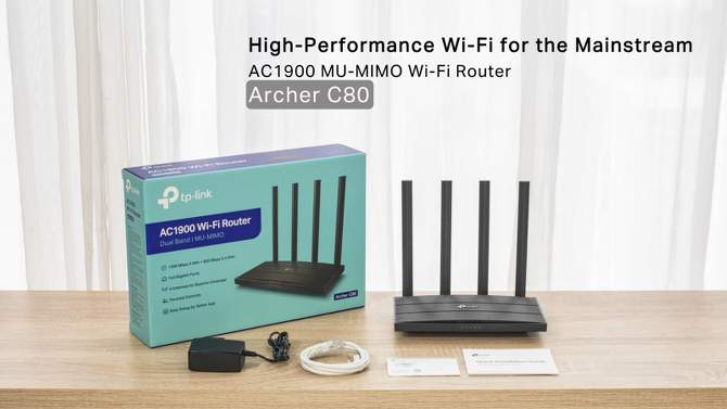 TP-Link AC1900 MU-MIMO Mesh Compatible Dual Band Router, 2 of 6, play video