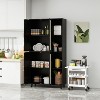 Arina 4-Door Cabinet with 4 Shelves and 4 Adjustable Inner Shelves, Kitchen and Dining Cabinet - The Pop Home - 2 of 4