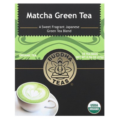 Buddha Teas Organic Tea, Matcha Green, 18 Tea Bags, 0.96 oz (27 g)