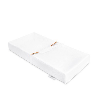 White PVC-Free PEVA 4-Sided Contoured Baby Changing Pad