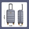 SEVOBAL Luggage FAA Compliant Cabin Bag Carry On with TSA Lock, Silent Spinner Wheels for Business Travel, School Back, Gray, 14.24"*9.06"*22.18" - 3 of 4