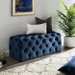 Inspired Home Hayden Allover Tufted Rectangle Bench - 1 of 4