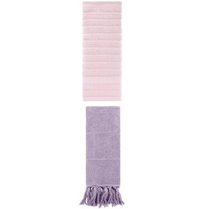 REGALWOVEN 2 Packs Solid Absorbent Soft Cotton Hand Towels 14" x 30" - 1 of 4