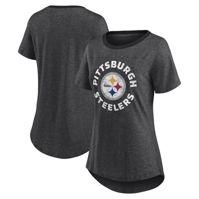 Steelers Women's Fifth & Ocean Foil Short Sleeve T-Shirt - L