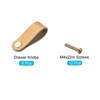 Unique Bargains Leather Dresser Door Drawer Knobs and Pulls with Screws 6 Pcs - 3 of 4