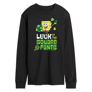 Men's - SpongeBob Squarepants - Luck Of The Square Pants Long Sleeve Graphic T-Shirt - 1 of 4
