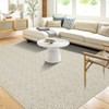 Indoor Modern Washable Living Room Rugs, Soft Non Slip Textured Throw Carpet for Bedroom Home Office - 2 of 4