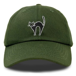 Dalix Black Cat Embroidered Womens Cotton Dad Hat Baseball Cap Adjustable - 1 of 4