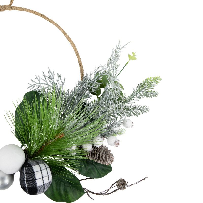 Northlight Real Touch™️ Winter Greenery with Pinecones Artificial Christmas Wreath  - 18" - Unlit, 5 of 8