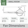 Hunter 42" Beck Lighted Ceiling Fan Fresh White Finish with 4 Blades and Integrated LED Light for Modern Spaces - 2 of 4