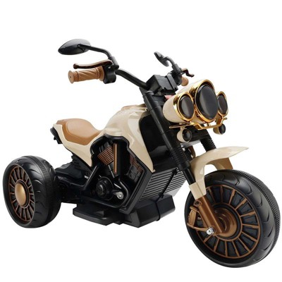Topteng 3 Wheel Kids Ride On Motorcycle Electric Dual Drive Toy Car With LED Light