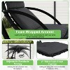 FDW Hammock Curved Hanging Chaise Lounge Chair with Adjustable Canopy and Removable Cushions - 3 of 4