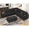 Belffin L-Shaped Fabric Sectional Couch - 6-Seater Modular with Storage Ottoman & Tool-Free Assembly - 4 of 4