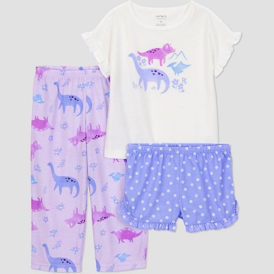 Carter's Just One You® Toddler Girls' 3pc Short Sleeve Pajama Set