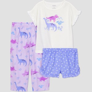 Carter's Just One You® Toddler Girls' 3pc Short Sleeve Pajama Set - 1 of 3
