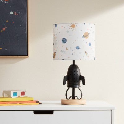 Spaceship Figural Kids' Table Lamp (light Bulbs Not Included) Black
