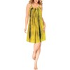 LA LEELA Women's Casual Dress Maternity Summer OSFM 14-16W [L- 1X]Canary Tie Dye - 3 of 3