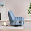 GustoWave 61'' Modern Lounge Chair with Side Pocket, 220lbs Load Capacity, Velvet Lazy Chair Lake Blue - 4 of 4