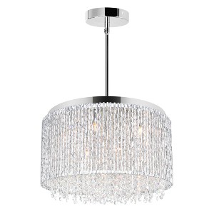 CWI Lighting Claire 10 Light Drum Shade Chandelier With Chrome Finish - 1 of 4