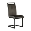 LOVMOR Modern Dining Chairs Set, PU Faux Leather High Back Upholstered Chair, with C-Shaped Tube Plating Silver Metal Legs, for Dining Room - 3 of 4