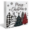 Rustic Merry Christmas Wooden Sign - Farmhouse Christmas Decor for Table or Shelf - 5 x 5 Inch - 4 of 4
