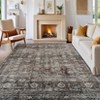 Vintage Floral Area Rugs Non-Slip Stain-Resistant Accent Rug Washable Rugs for Living Room Bedroom - 2 of 4
