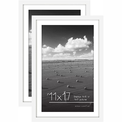 Americanflat Picture Frame with plexiglass - Hanging Hardware For Horizontal and Vertical Display