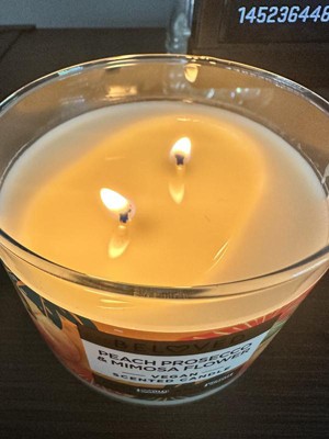 Beloved Peach Prosecco And Mimosa Flower 2-wick Candle - 11.5oz : Target