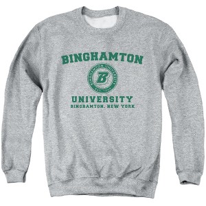 Binghamton University Official Institutional Logo Adult Crewneck Sweatshirt - 1 of 4