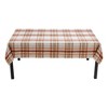 tagltd Eva Slub Weave Harvest Fall Orange Cotton Plaid Tablecloth, 84"L x 60"W x 125"H - 4 of 4