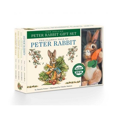 The Peter Rabbit Deluxe Plush Gift Set - (Classic Edition) by  Beatrix Potter (Board Book)