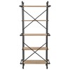 vidaXL Bookshelf Wall Bookcase Storage Standing Shelf Solid Firwood and Steel - 4 of 4