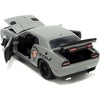 2015 Dodge Challenger Hellcat Gray with "Tom" Graphics and Jerry Diecast Figure "Tom and Jerry" 1/24 Diecast Model Car by Jada - 4 of 4