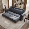 3-in-1 Velvet Convertible Sleeper Sofa with Nailhead Trim & Rolled Arm, Chesterfield Sofas, King Pull Out Sofa-Bed, Multi-Functional SofaBed - 2 of 4
