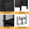 Garvee Black 9 Drawers Willow TV Stand with Charging Station,Wide TV Stand with Open Shelf - 3 of 4