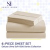 6 Piece Sheet Set, Deluxe Ultra Soft 1500 Series, Double Brushed Microfiber by Sweet Home Collection® - 2 of 4
