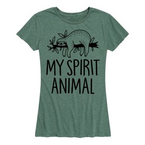 Women's - Instant Message - Sloths Are My Spirit Animal Short Sleeve Graphic T-Shirt - 1 of 4