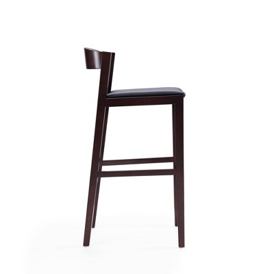 Danish Modern Klismos 41'' Beech Wood Barstools in Black - Set of 3