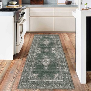 Area Rugs for Living Room Floral Vintage Soft Non Slip Machine Washable Distressed Vintage Rug for Bedroom Dining Room - 1 of 4