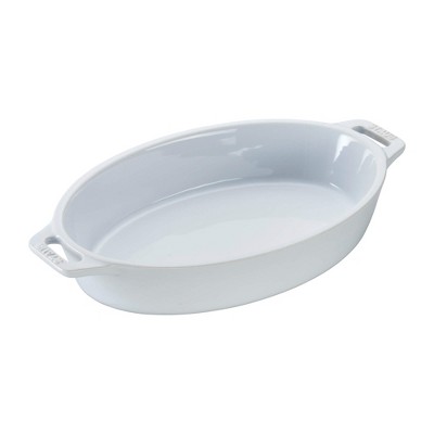 Staub Ceramic 9-inch Oval Baking Dish - White : Target