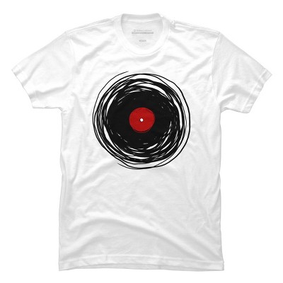 Men's Design By Humans Spinning With A Vinyl Record - Retro Music DJ By ddtk T-Shirt