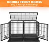 Yaheetech 42.5" W Rolling Dog Crate for Small Dogs, Black - 4 of 4