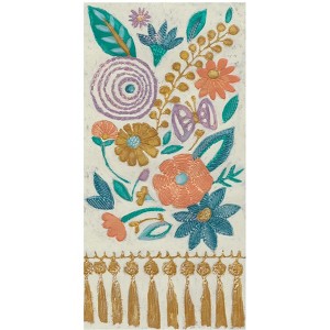 Courtside Market Teal & Tan Bohemia I 96x45 Mural - 1 of 2
