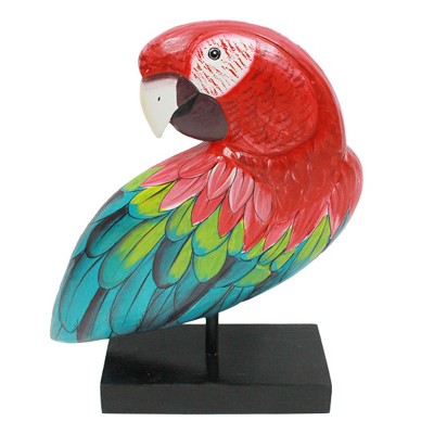 Beachcombers Wood Red Parrot Bust