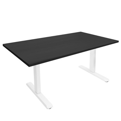 Mount-It! Electric Sit-Stand Desk with Tabletop - White / Black