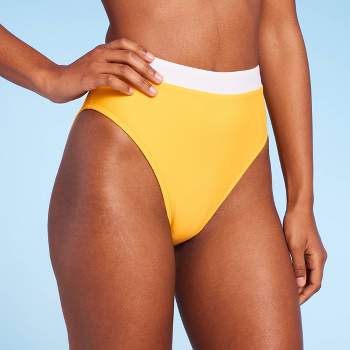 Women's High Waist Cheeky Bikini Bottom - Shade & Shore™ Cream Xl : Target